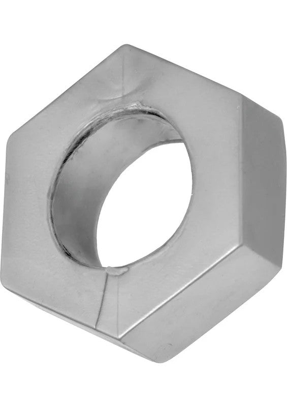 MasterSeriesSilverHexHeavyDutyCockRingandBallStretcher