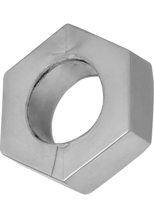 MasterSeriesSilverHexHeavyDutyCockRingandBallStretcher
