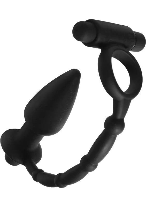 MasterSeriesViaticusDualVibratingCockRingandVibratingAnalPlug