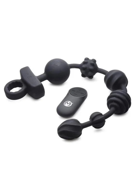 MasterSeriesVibratingSiliconeAnalBeadswithRemoteControl