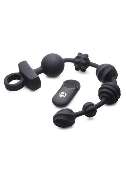 MasterSeriesVibratingSiliconeAnalBeadswithRemoteControl