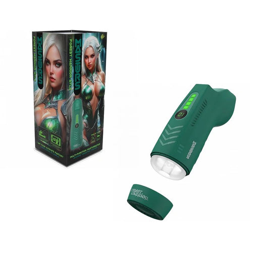 MASTURSAyla“ForestWarrior”SuckingVibratingVoiceEffectsAutoStroker(Green/White)