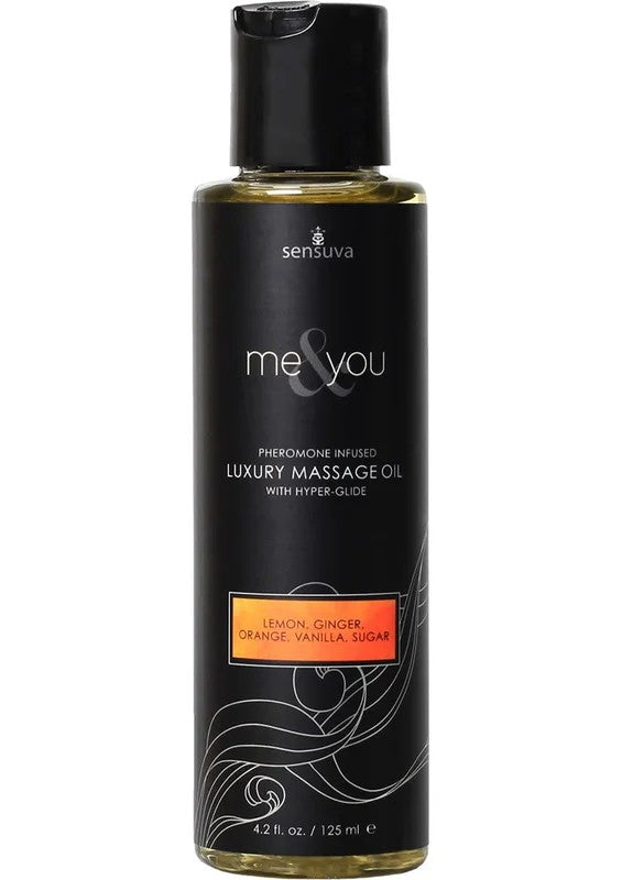 MeandYouPheromoneInfusedLuxuryMassageOilLemonGingerOrangeVanillaSugar