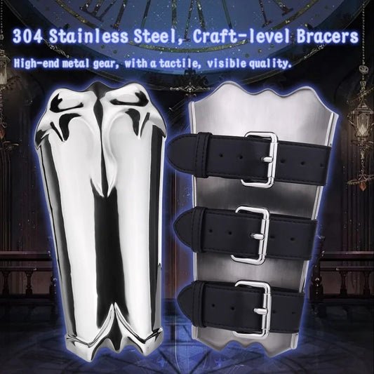 MedievalArmorGauntletsforKinkySex&SensoryPlay-HeavyDuty304StainlessSteelBondageBracers