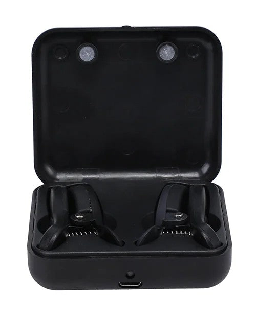 MerciVibroGrippersRechargeableVibrating&WirelessNippleClamps–Black