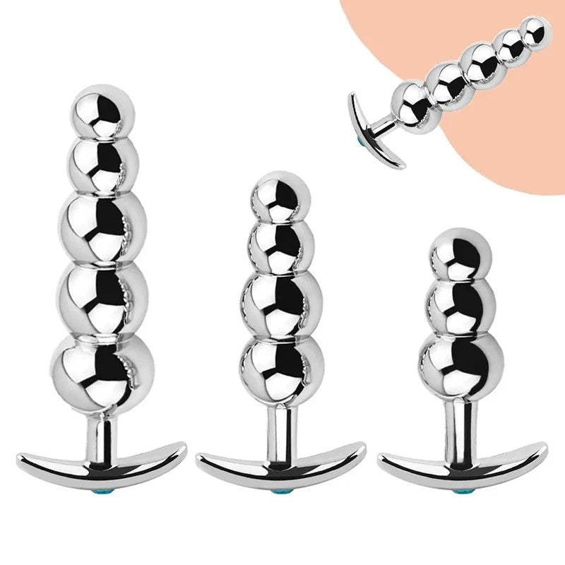 MetalAnalDildoButtPlug–AnalBeadsGSpotStimulatorProstateMassager