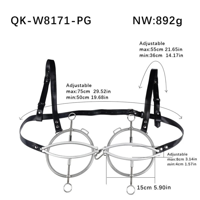 MetalBettieBondageNippleClampSet–Women’sStrap-onAdjustableBDSMPlay