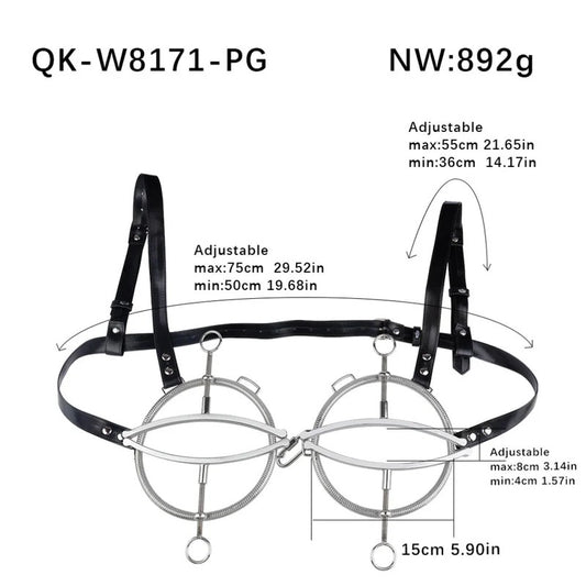 MetalBettieBondageNippleClampSet–Women’sStrap-onAdjustableBDSMPlay