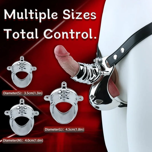 MetalBondageStrap-OnSheathUnderwear–ErectileSupportBDSMToyforMen