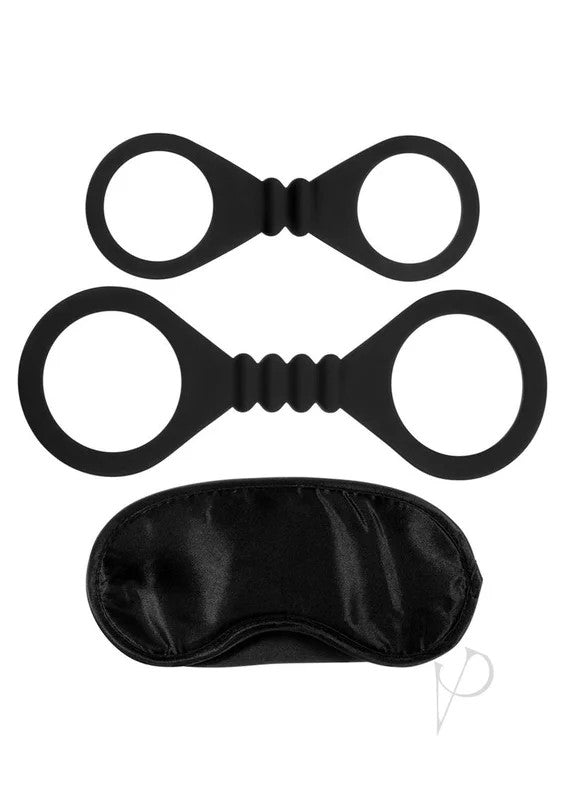 MEYOUUSBoundtoPleaseBlindfold,SiliconeWristandAnkleCuffs