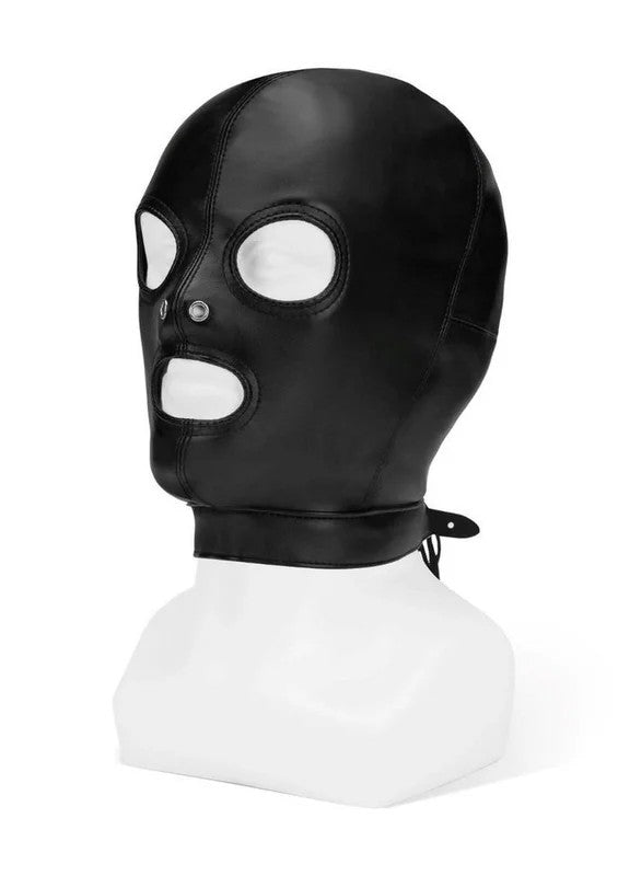 MEYOUUSHoodwithEyesNoseMouthPuLeatherBondageHood