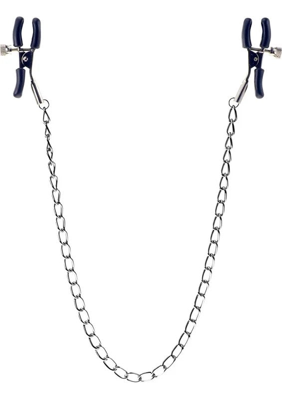 MEYOUUSSqueezeandPleaseAdjustableNippleClampswithChain