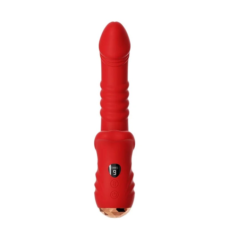 MizzZeeSiliconeSoftBigMouthTelescopicStickMassageVibrator