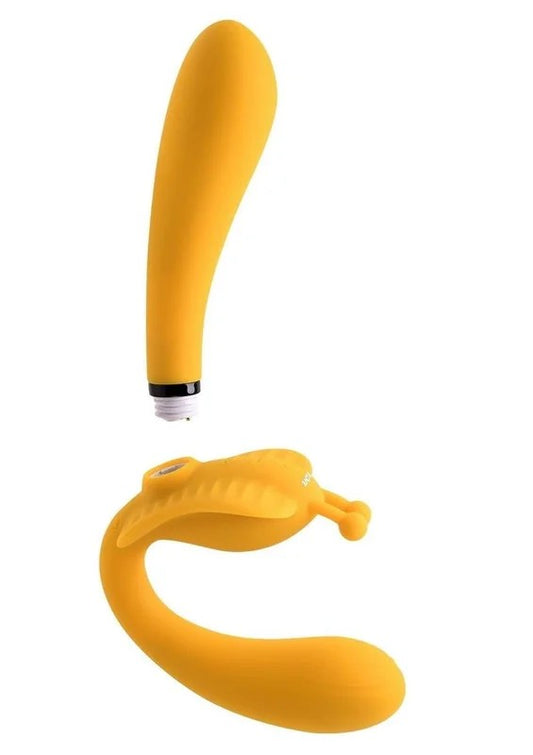 MonarchSiliconeRechargeableTripleStraplessStrap-On