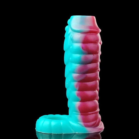MonsterdildoPenisSleeve–SiliconeEnlargerCockRingDelayEjaculationMaleSexToys