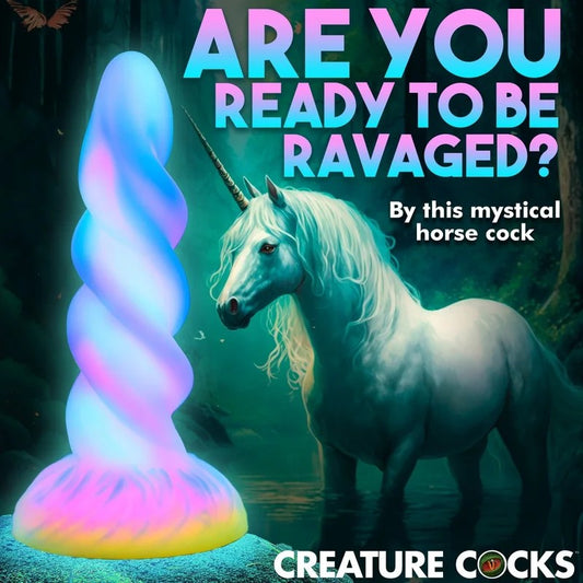MoonRiderGlowintheDarkUnicornSiliconeDildo