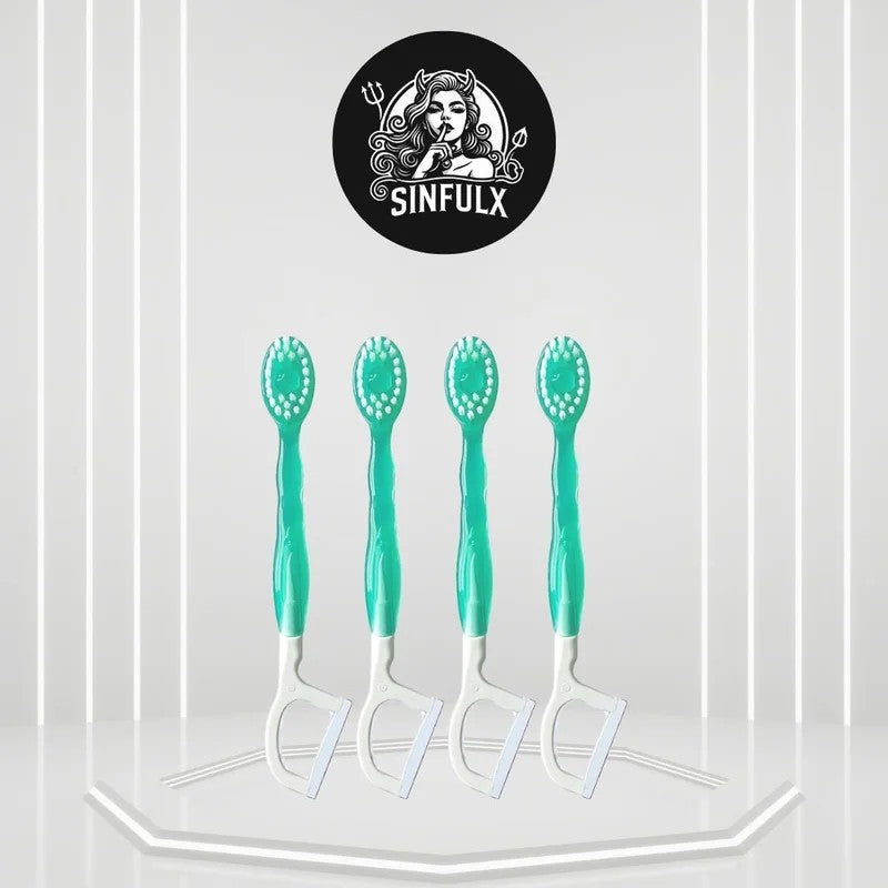 MorningAfter5-in-1DisposableTravelToothbrushwithToothpaste,Floss&TongueScraper