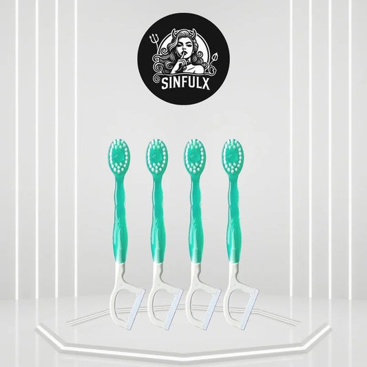 MorningAfter5-in-1DisposableTravelToothbrushwithToothpaste,Floss&TongueScraper